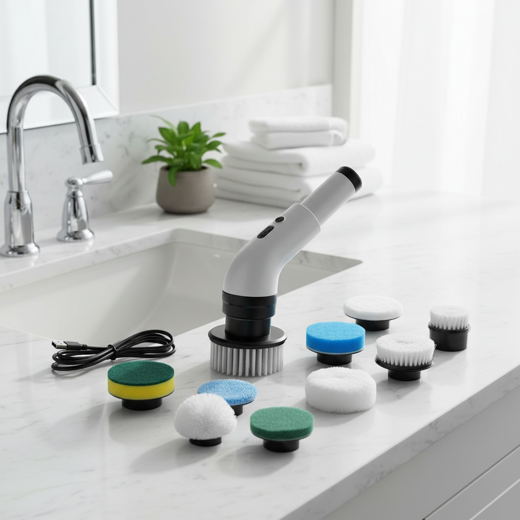 Щетка в современной ванной