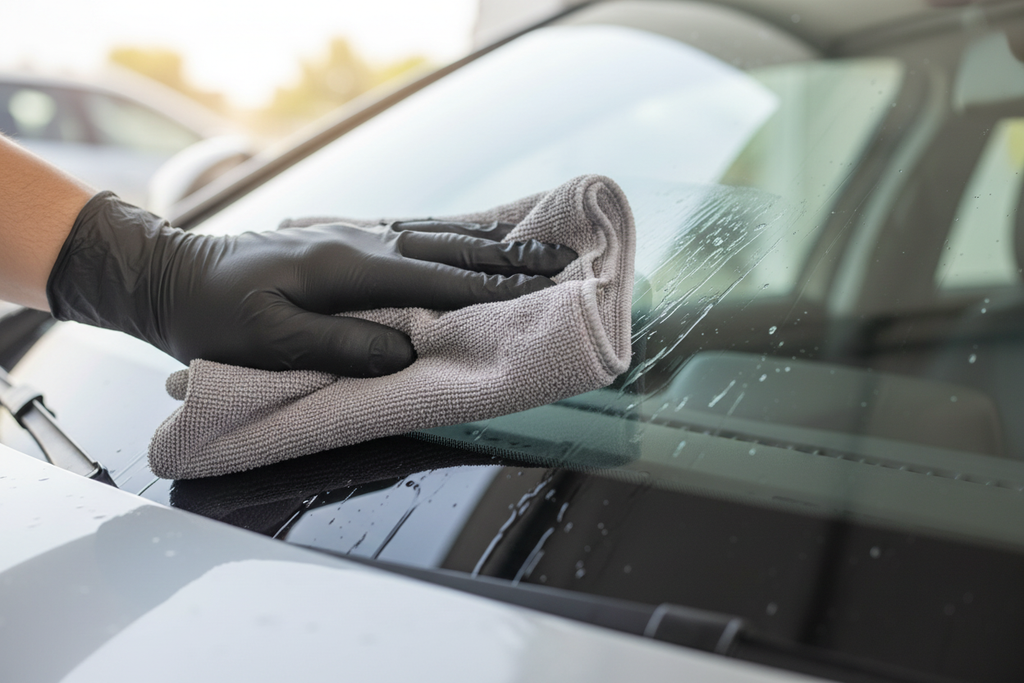 Чистка автомобильного стекла