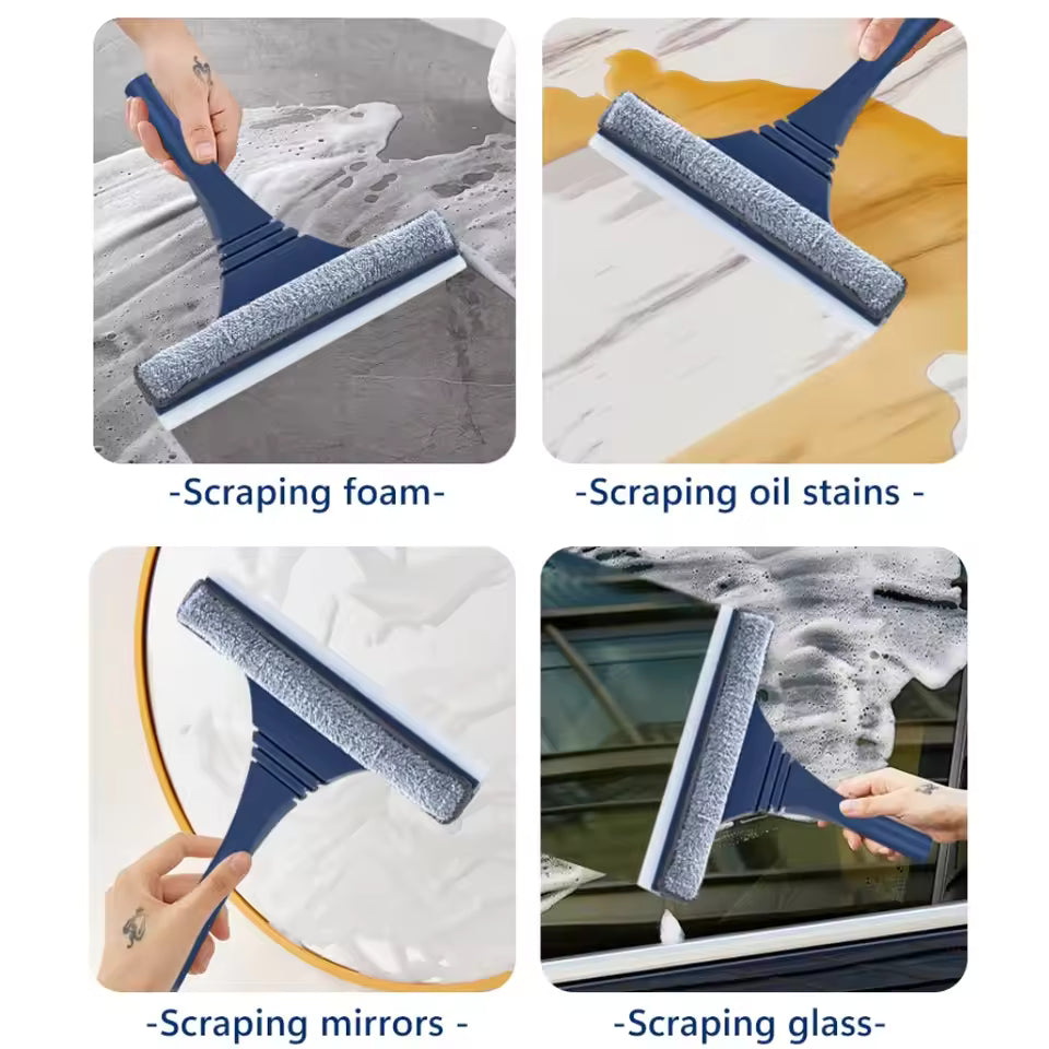 Professional Window Squeegee 2-in-1 – Streak-Free Shine in Seconds | Glass Cleaner Tool