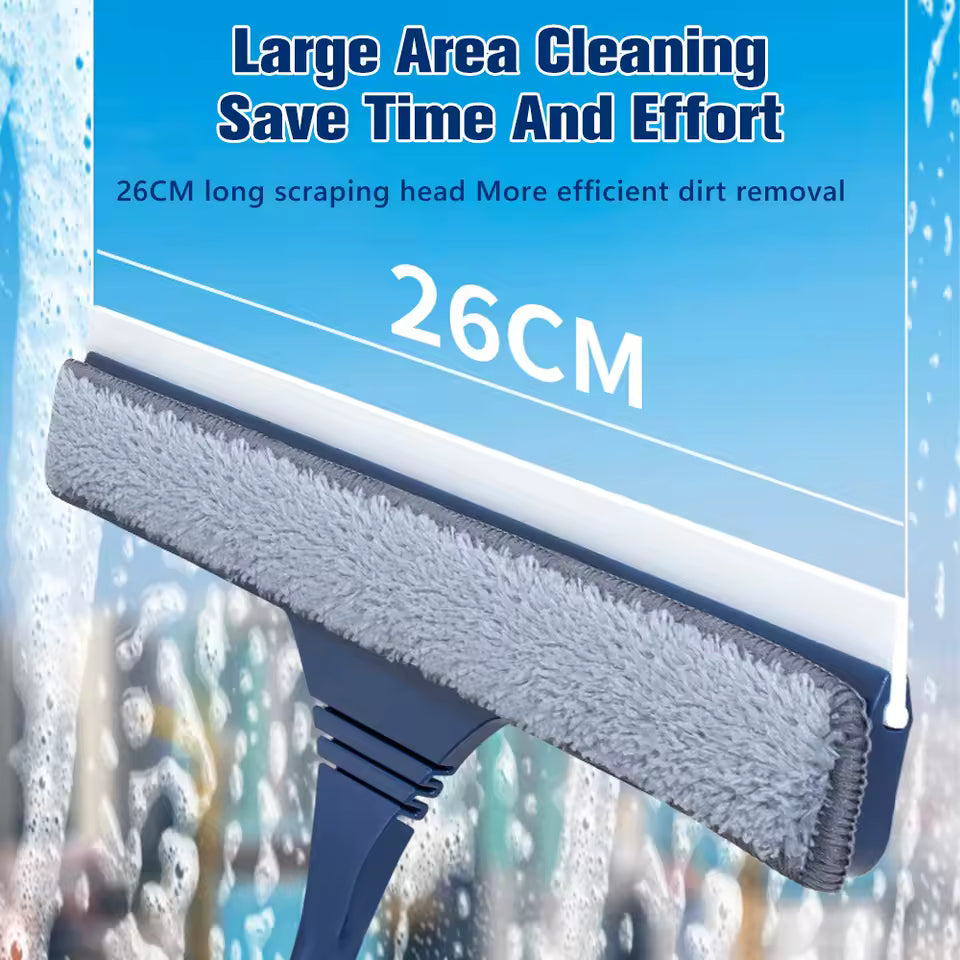 Professional Window Squeegee 2-in-1 – Streak-Free Shine in Seconds | Glass Cleaner Tool